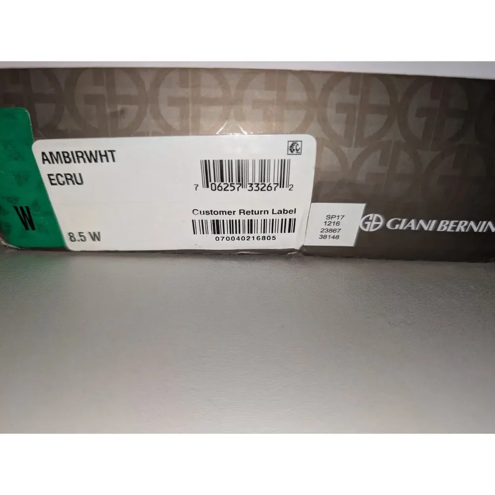 Giani Bernini Ambir Wedge Pumps – Women's Size 8.5 Wide – Ecru – New Never Worn